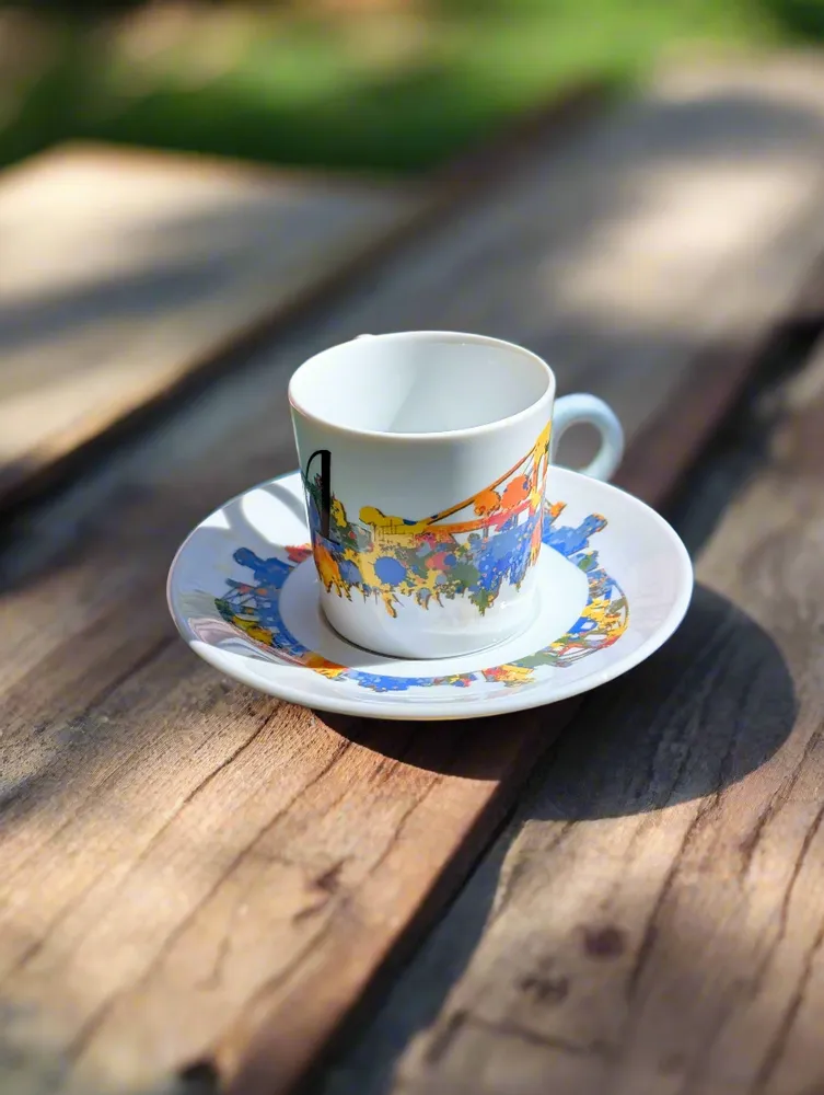 Gifts - WAX Sparkle: Customizable Cup & Saucer - Celebrate 140 Years of Indigo Art in Fine Porcelain - KEMI HOME ART