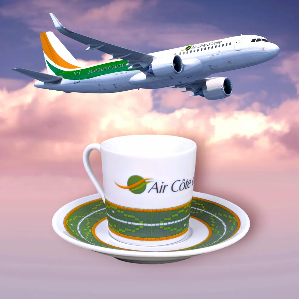 Gifts - Elegant Customizable Coffee Cup in Fine Porcelain - Wax Wedding Flowers Bordeaux Red Motif - Unique Handcrafted Piece Made to Order - KEMI HOME ART