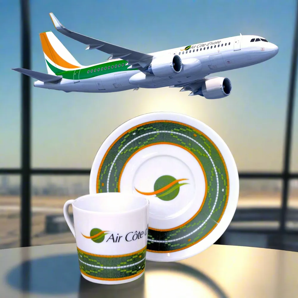 Gifts - Elegant Customizable Coffee Cup in Fine Porcelain - Wax Wedding Flowers Bordeaux Red Motif - Unique Handcrafted Piece Made to Order - KEMI HOME ART