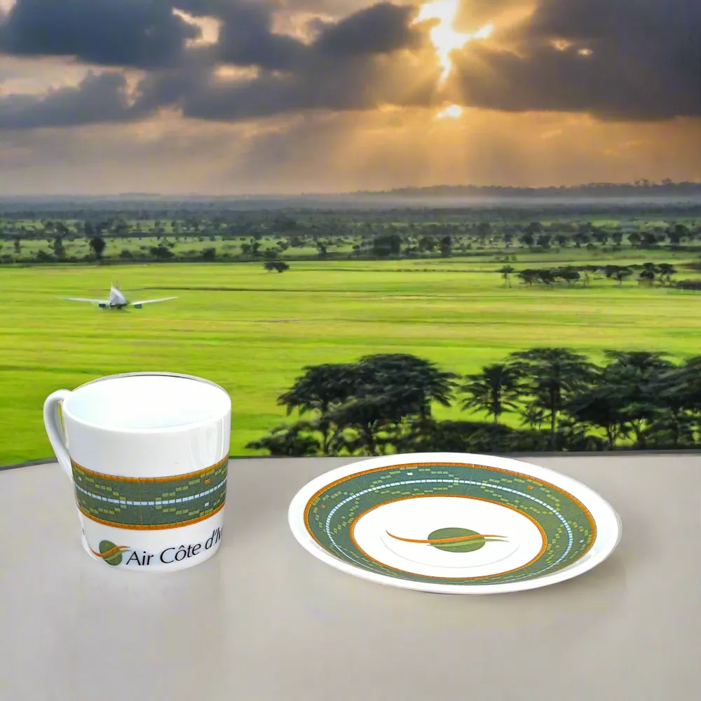 Gifts - Elegant Customizable Coffee Cup in Fine Porcelain - Wax Wedding Flowers Bordeaux Red Motif - Unique Handcrafted Piece Made to Order - KEMI HOME ART