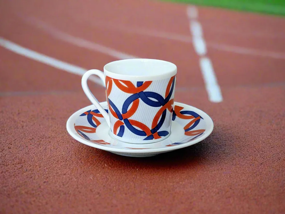 Gifts - Olympic WAX Sparkle: French Fine Porcelain Cup & Saucer - Fully Customizable! - KEMI HOME ART
