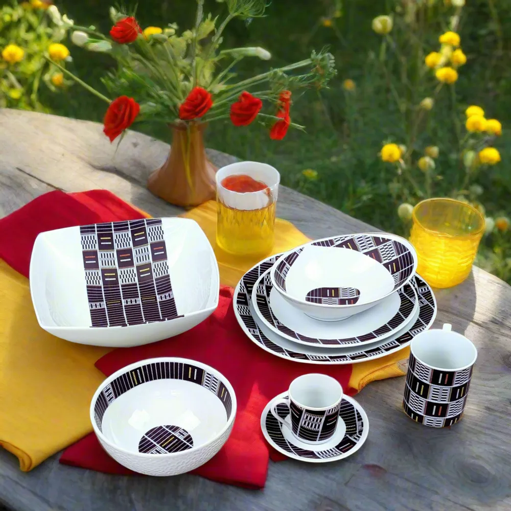 Gifts - Senoufo Awakening: Customizable Indigo Blue Coffee Cup – French Craftsmanship & Unique African Patterns - KEMI HOME ART