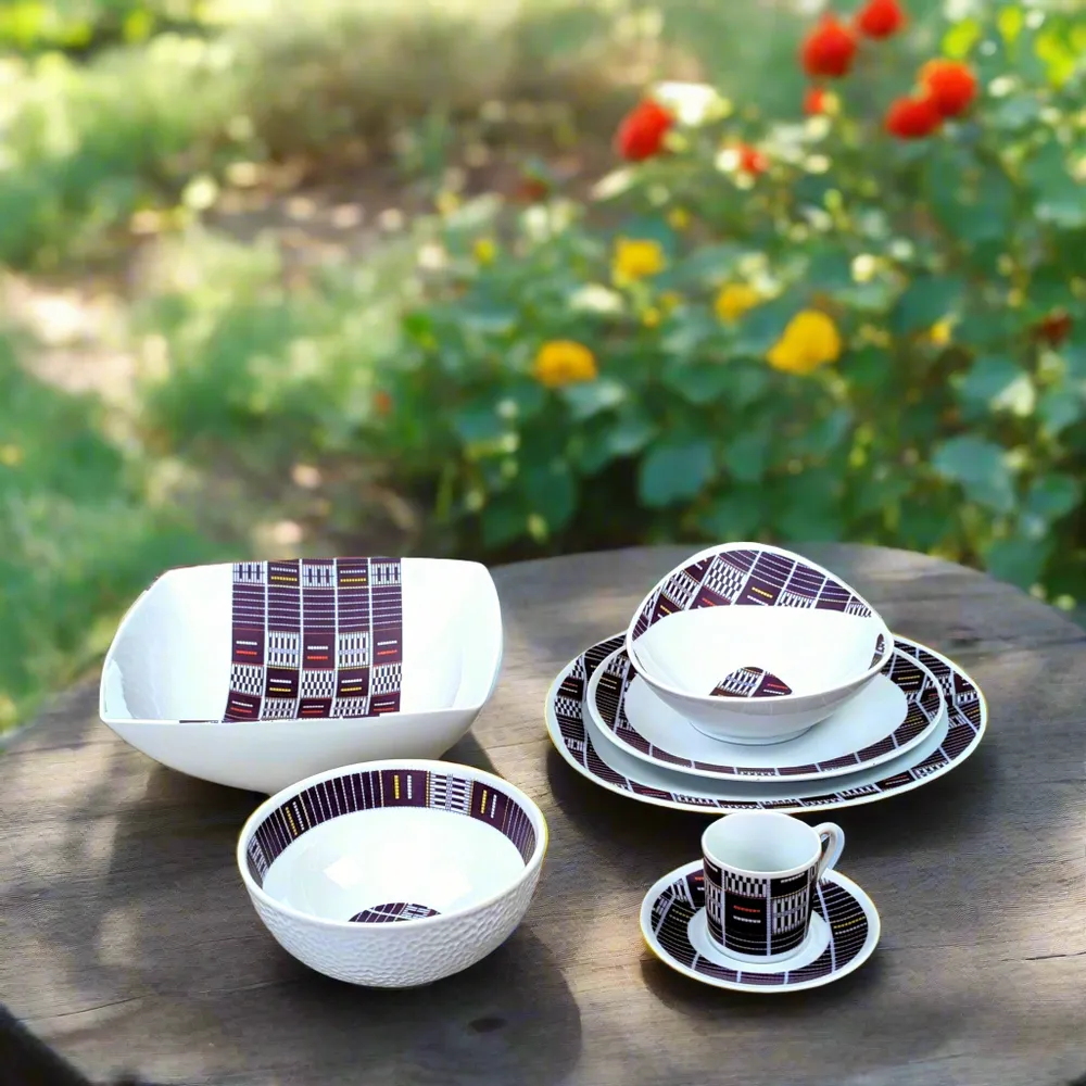 Gifts - Senoufo Awakening: Customizable Indigo Blue Coffee Cup – French Craftsmanship & Unique African Patterns - KEMI HOME ART