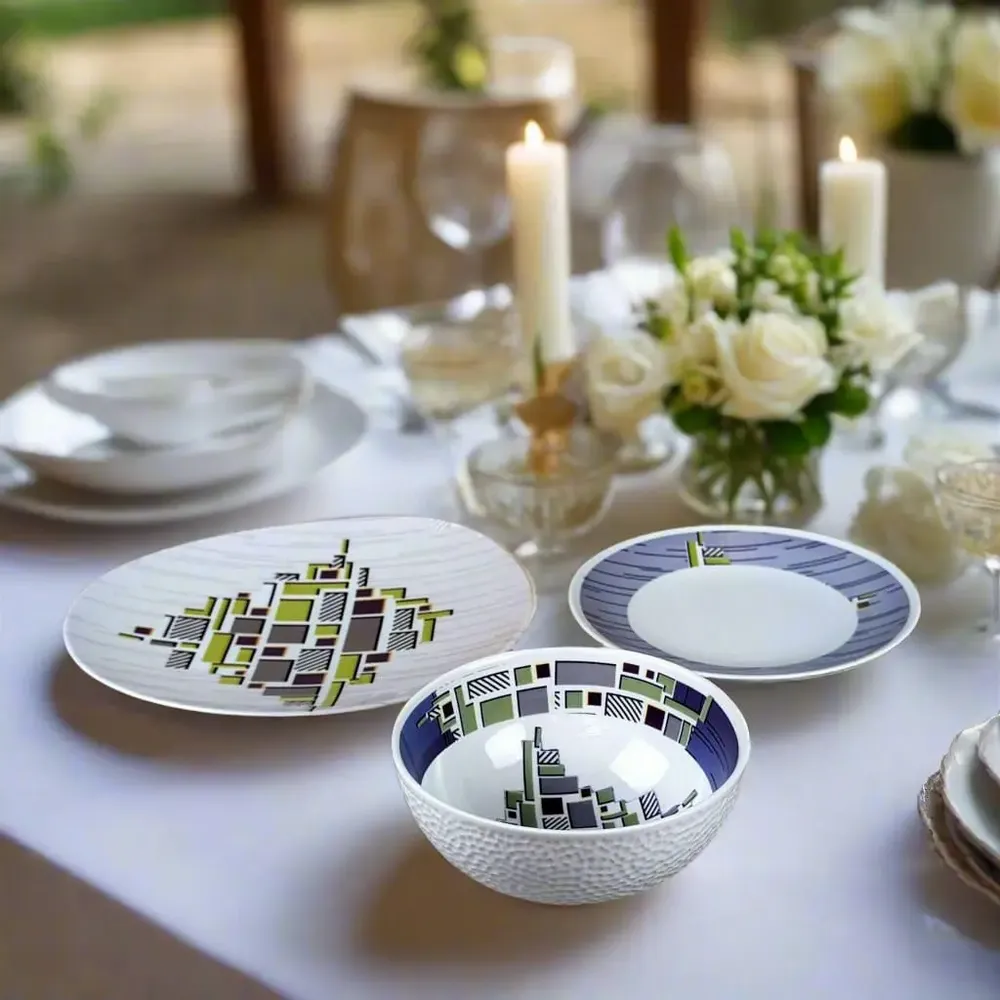 Gifts - Customizable Fine Porcelain Bowl - WAX Billionaire Pattern, African Elegance & French Craftsmanship - KEMI HOME ART