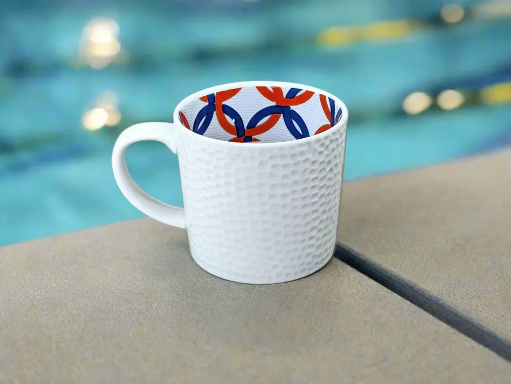 Cadeaux - Mug Artistique en Porcelaine Française : Extérieur Granité, Intérieur WAX Jeux Olympiques - Personnalisable à l'Infini ! - KEMI HOME ART