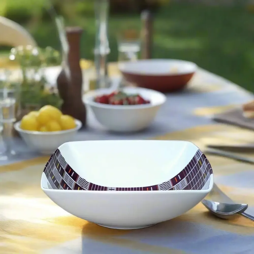 Gifts - Handcrafted Senoufo Bowl: Customizable French Porcelain with Indigo Blue Ethnic Motif - Gift Boxed Masterpiece - KEMI HOME ART