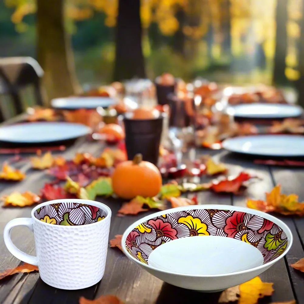 Gifts - Morning Awakening in Porcelain: Customizable WAX Breakfast Set - Wedding Flowers, Unique French Craftsmanship - KEMI HOME ART