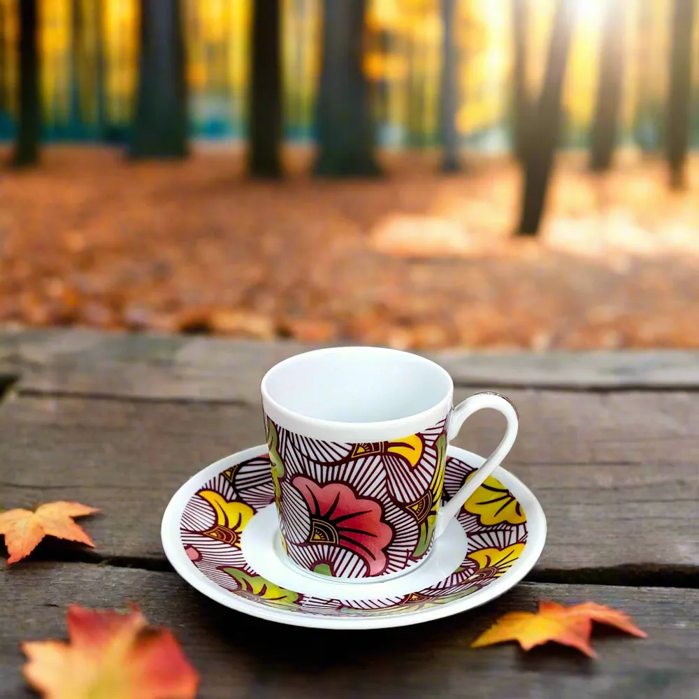 Gifts - Morning Awakening in Porcelain: Customizable WAX Breakfast Set - Wedding Flowers, Unique French Craftsmanship - KEMI HOME ART