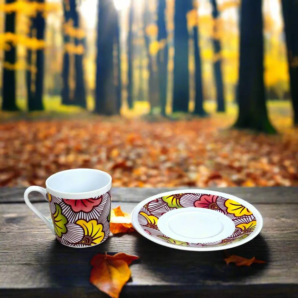 Gifts - Morning Awakening in Porcelain: Customizable WAX Breakfast Set - Wedding Flowers, Unique French Craftsmanship - KEMI HOME ART