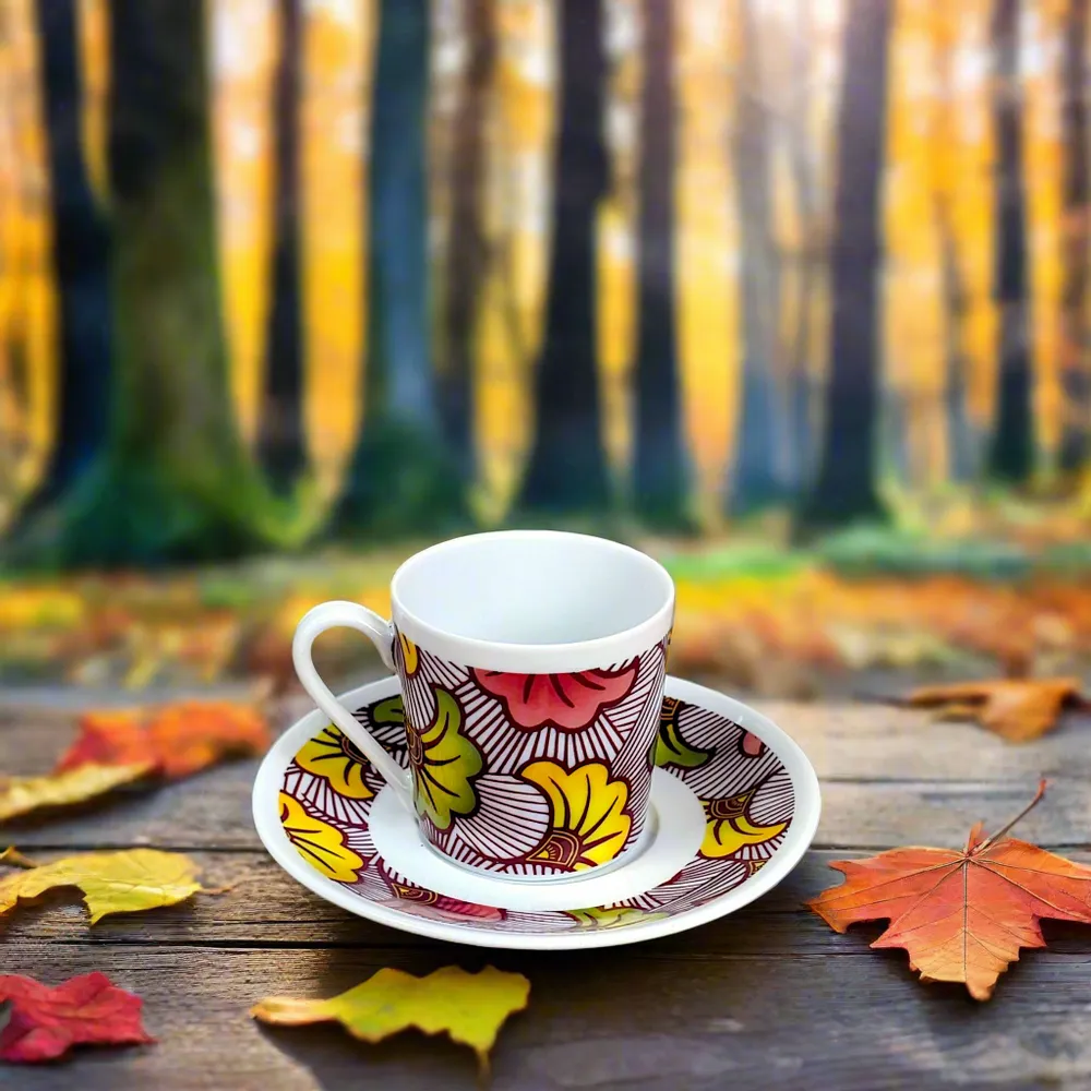 Gifts - Morning Awakening in Porcelain: Customizable WAX Breakfast Set - Wedding Flowers, Unique French Craftsmanship - KEMI HOME ART