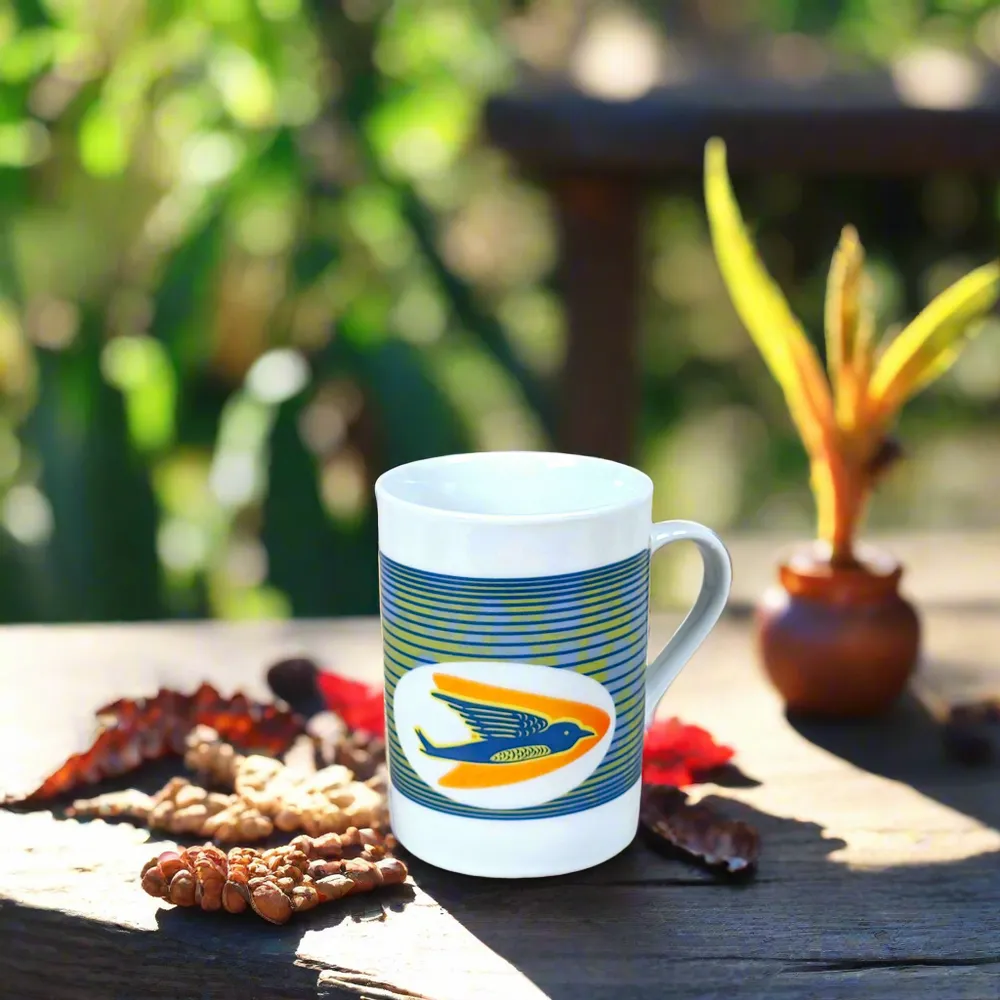 Gifts - Morning Awakening: Customizable French Fine Porcelain Breakfast Set - WAX Swallow Motif, Art of Living & Symbols of Hope - KEMI HOME ART