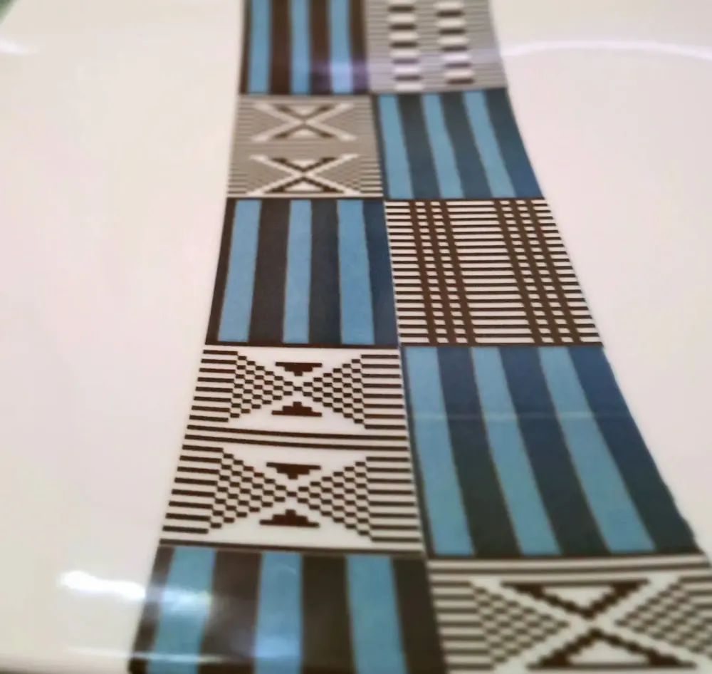 Gifts - Handcrafted Customizable Porcelain Bowl - Kanta Blue Niger Pattern, Unique Ethnic Elegance - KEMI HOME ART