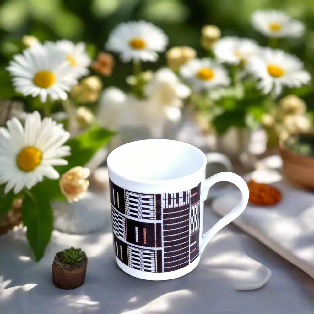 Gifts - Senufo Awakening: Customizable French Fine Porcelain Breakfast Set – Sacred Ivorian Motifs & French Craftsmanship - KEMI HOME ART