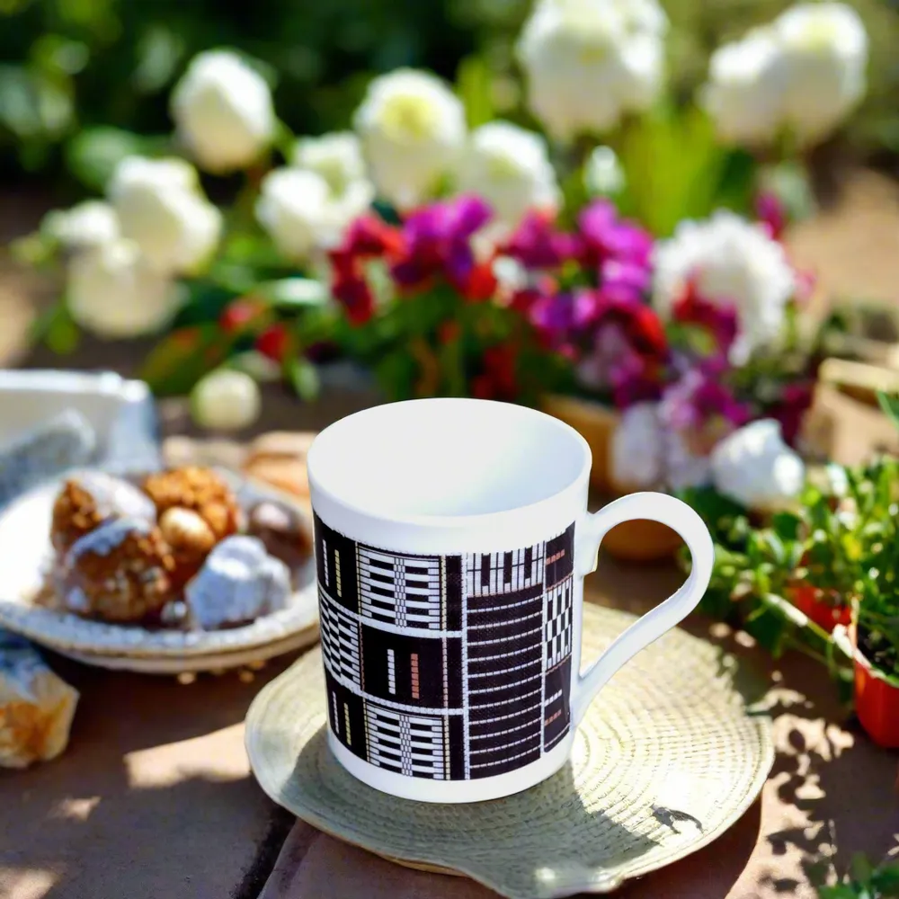 Gifts - Senufo Awakening: Customizable French Fine Porcelain Breakfast Set – Sacred Ivorian Motifs & French Craftsmanship - KEMI HOME ART