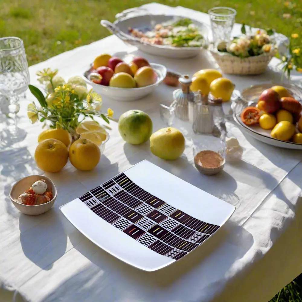 Gifts - Senufo Awakening: Customizable French Fine Porcelain Breakfast Set – Sacred Ivorian Motifs & French Craftsmanship - KEMI HOME ART