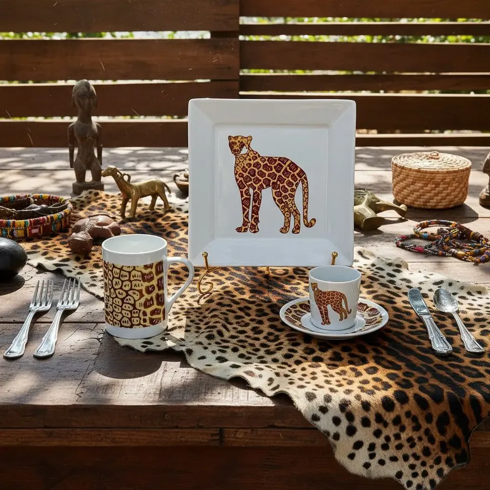 Gifts - Autumn Awakening: Customizable Fine Porcelain Breakfast Set - Unique WAX Pattern & Handcrafted - KEMI HOME ART