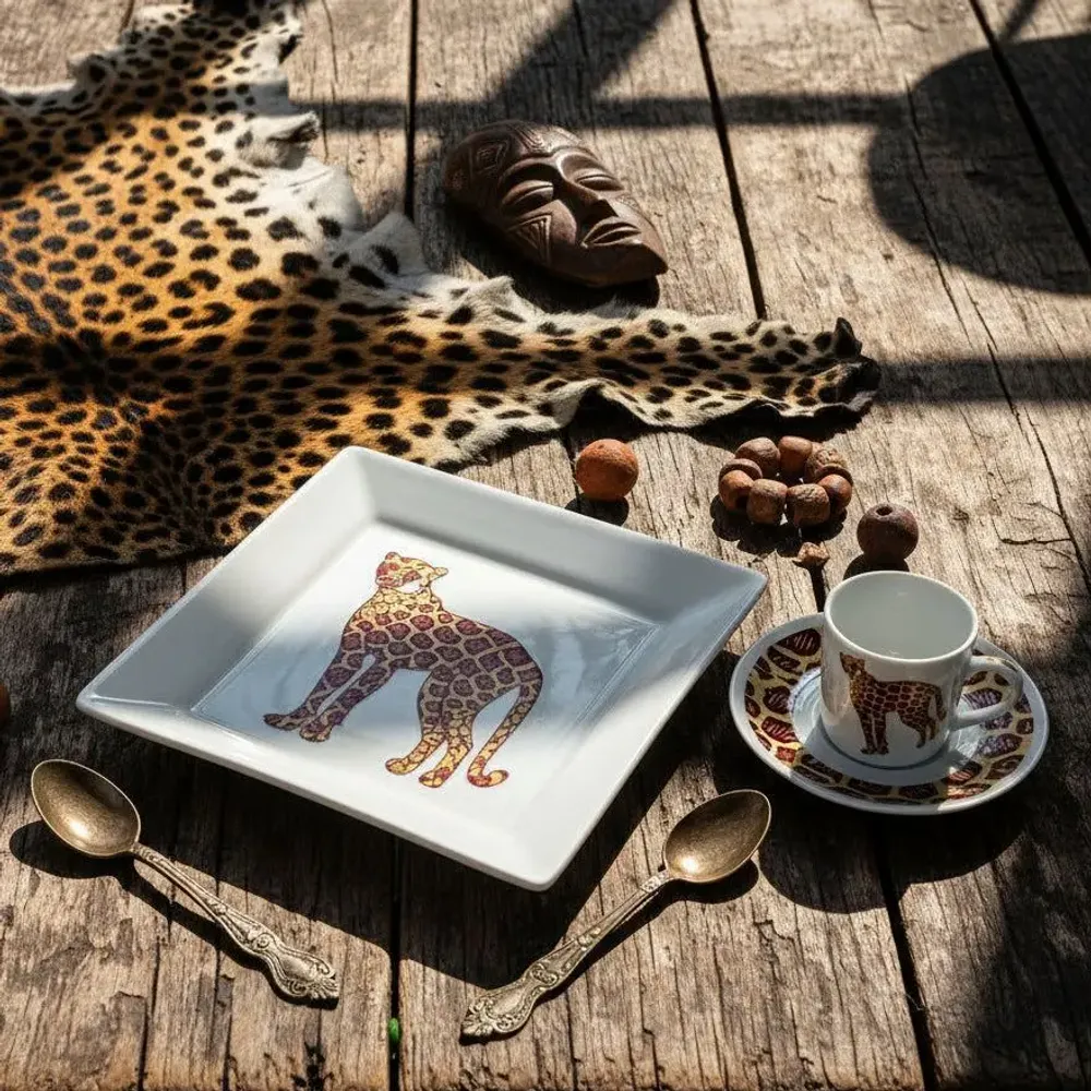 Gifts - Autumn Awakening: Customizable Fine Porcelain Breakfast Set - Unique WAX Pattern & Handcrafted - KEMI HOME ART