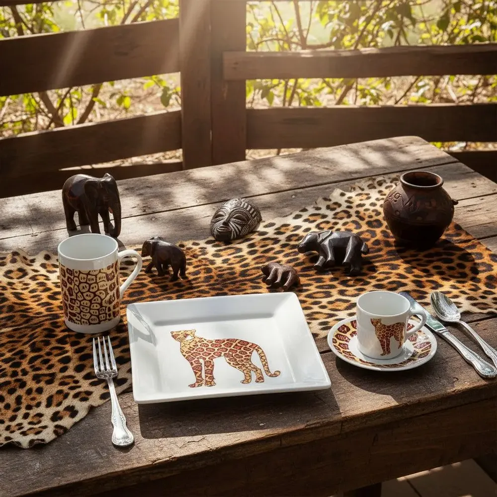 Gifts - Autumn Awakening: Customizable Fine Porcelain Breakfast Set - Unique WAX Pattern & Handcrafted - KEMI HOME ART