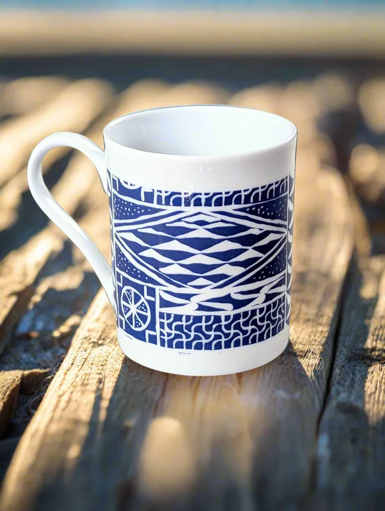 Gifts - Royal Awakening: Customizable French Porcelain Breakfast Set with Unique Cameroonian N'Dop Motif - KEMI HOME ART