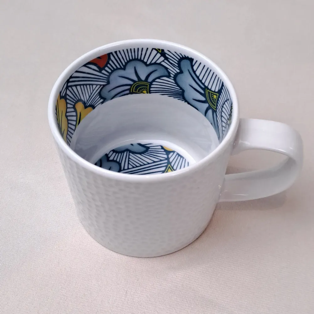 Gifts - Customizable Fine Porcelain Mug: « Wedding Flowers » Wax Design for a Unique Coffee Experience - KEMI HOME ART