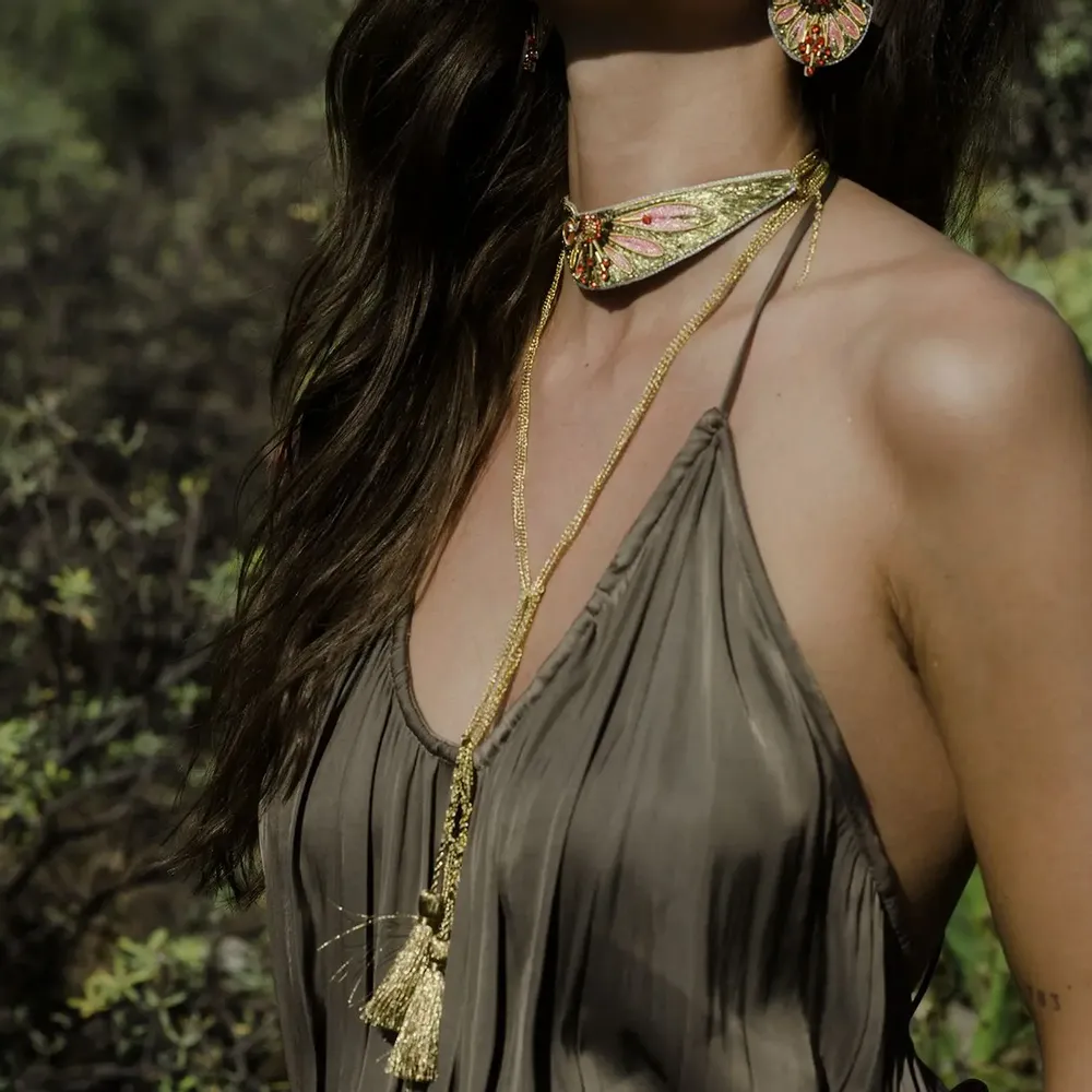 Bijoux - APYCHA - Collier Chocker Metallic - NAHUA