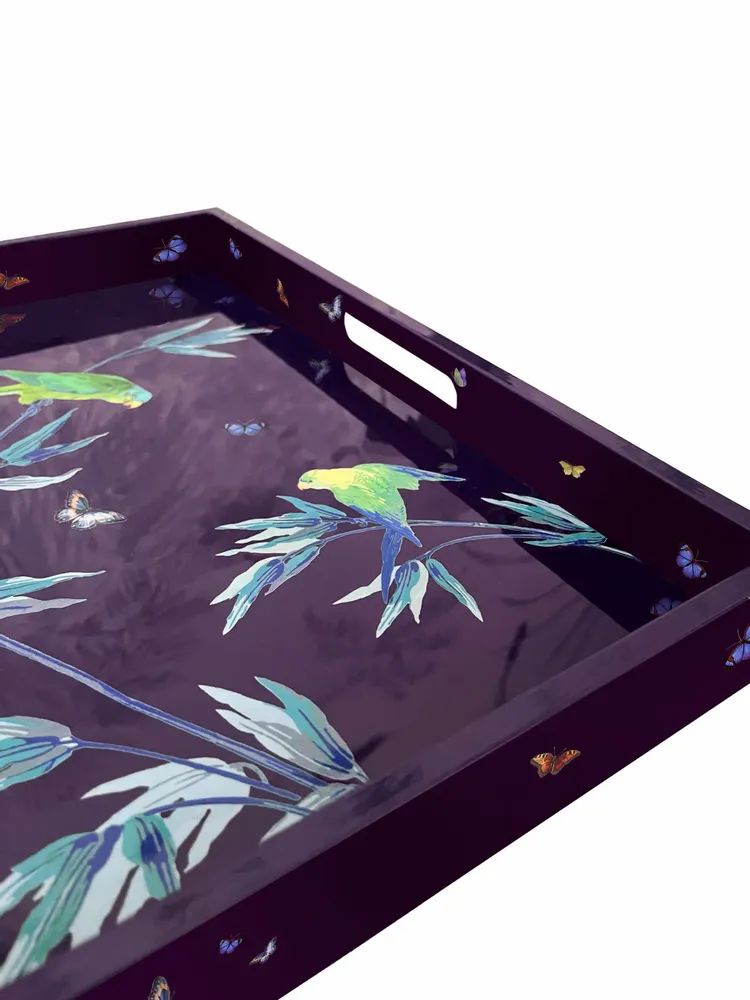 Plateaux - Plateau Carré en Laque — Jardin des Merveilles - PARADISIO IMAGINARIUM