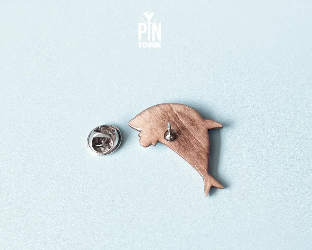 Broches - Broche Baleine en Bois - PINTONIK