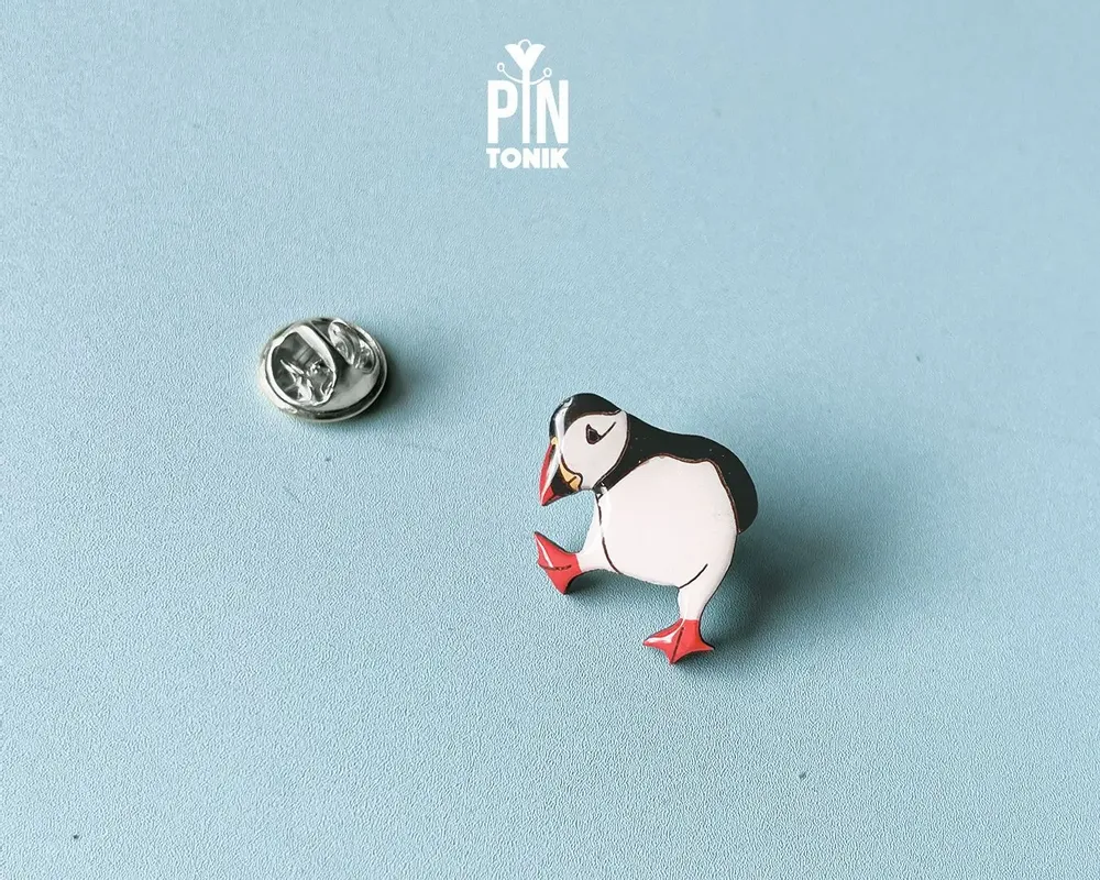 Broches - Broche Macareux en Bois - PINTONIK