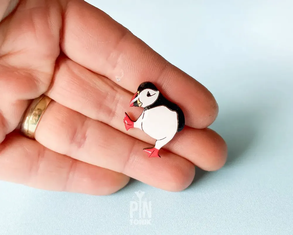 Broches - Broche Macareux en Bois - PINTONIK