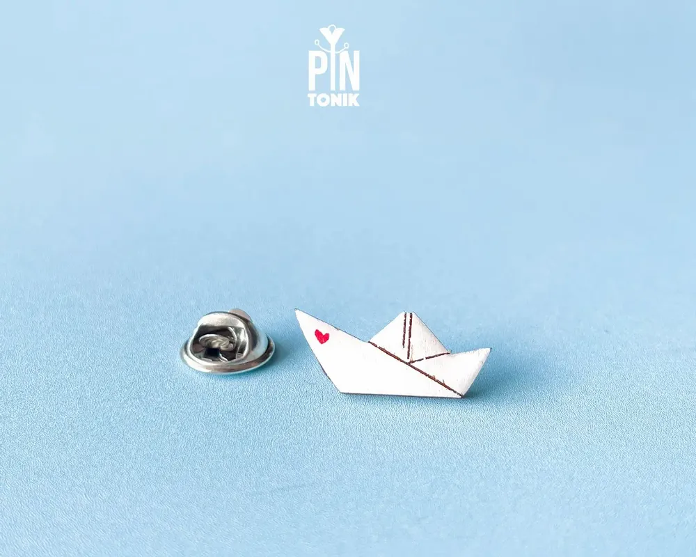 Brooches - Paper Boat Pin - PINTONIK