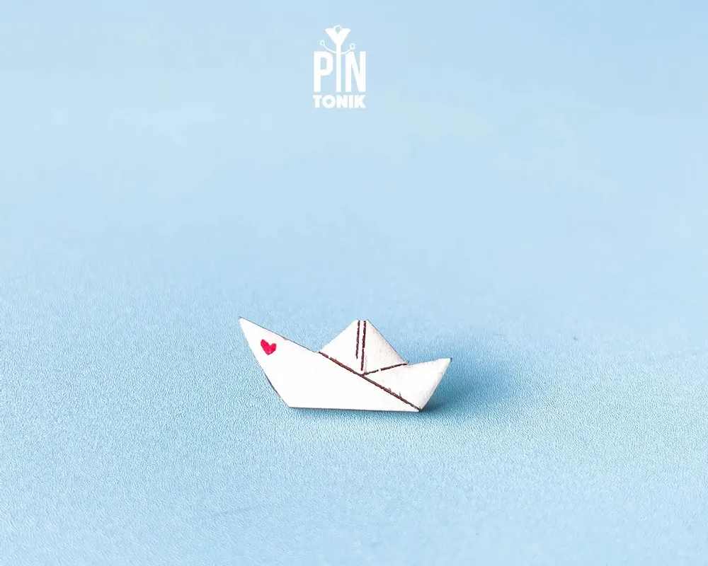 Brooches - Paper Boat Pin - PINTONIK
