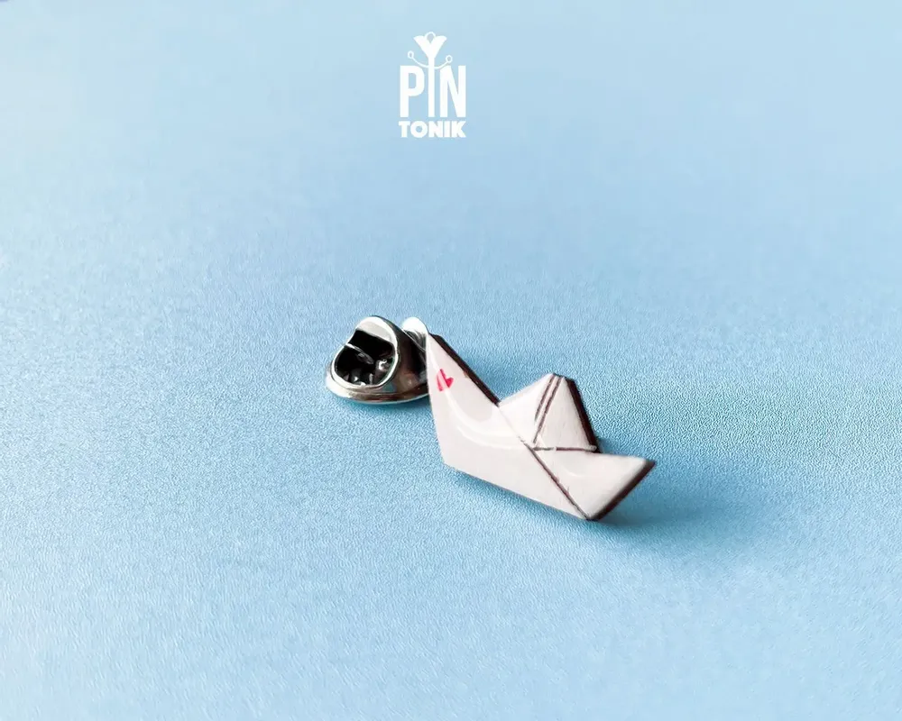 Brooches - Paper Boat Pin - PINTONIK