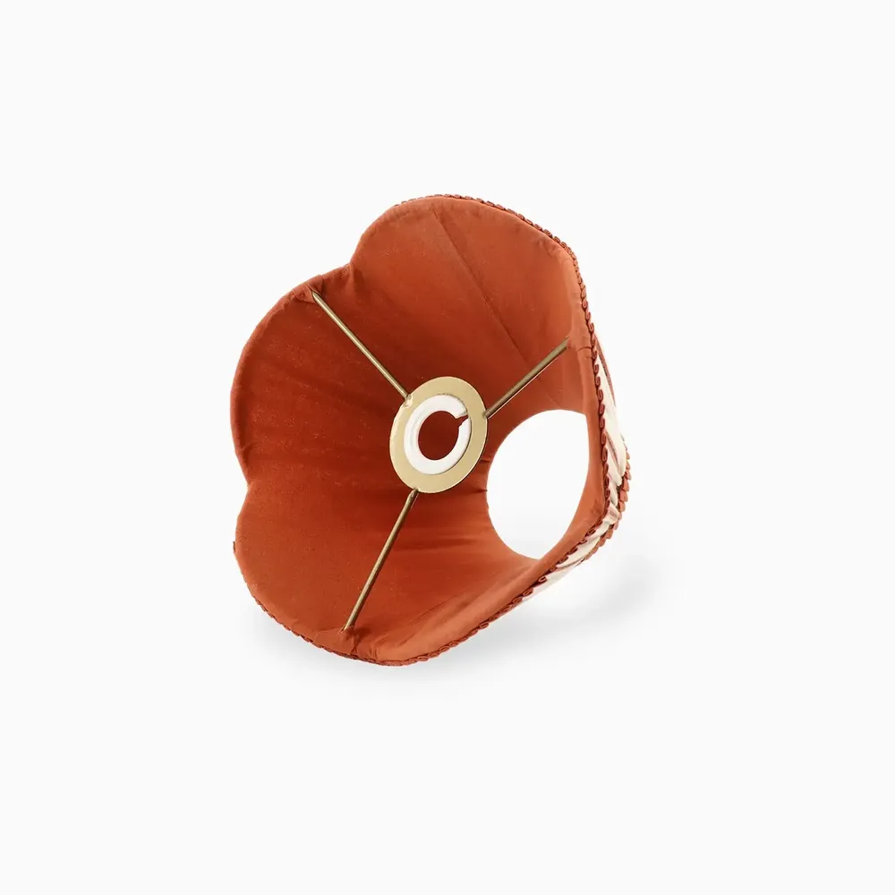 Decorative objects - ABAT-JOUR PLISSÉ EN TISSU SCALLOPED - SHADOW STRIPE BROWN - CRAFT BOAT