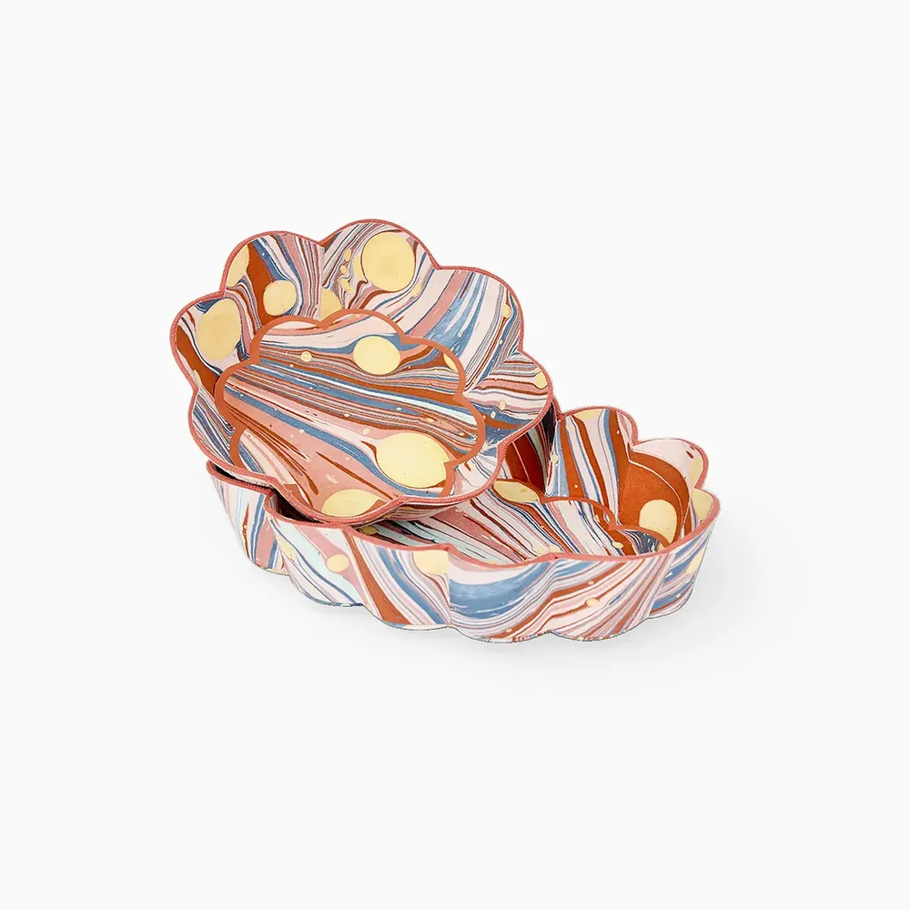 Trays - PLATEAU DE BUREAU FLOWER PETAL OVUL - TWILIGHT FIREWHIRL - CRAFT BOAT