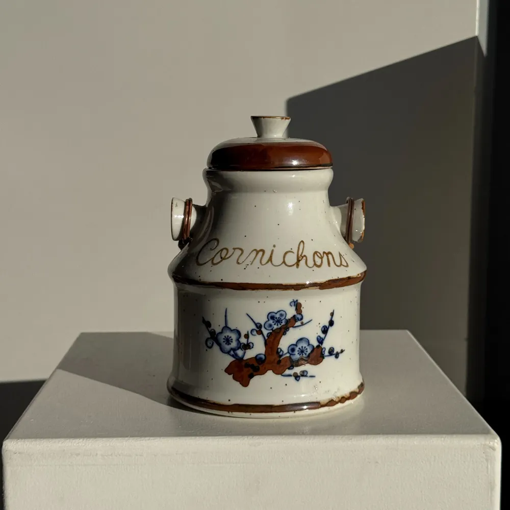 Food storage - Vintage pickle jar with wicker handle H20 D13.5 - OFFICE OBJETS