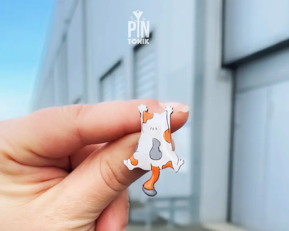 Broches - Épinglette en bois Calico Cat - PINTONIK