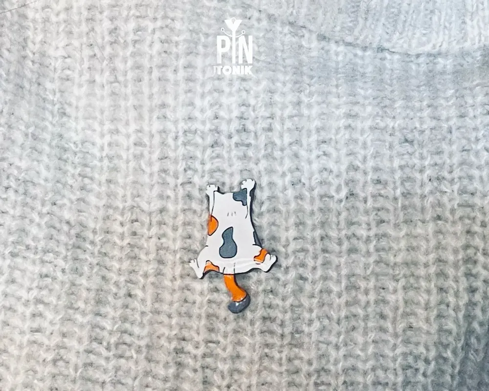 Broches - Épinglette en bois Calico Cat - PINTONIK