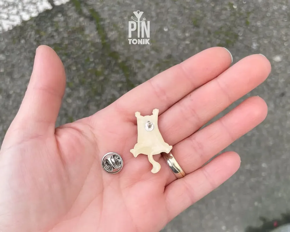 Broches - Épinglette en bois Calico Cat - PINTONIK