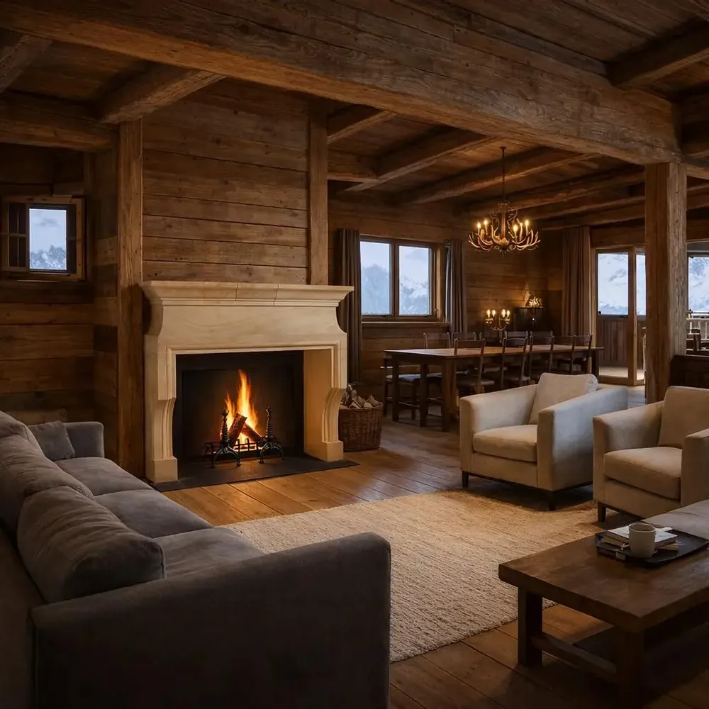 Fireplaces - Minimal Sculptural French Fireplace Design for Luxury Living - MAISON LEON VAN DEN BOGAERT