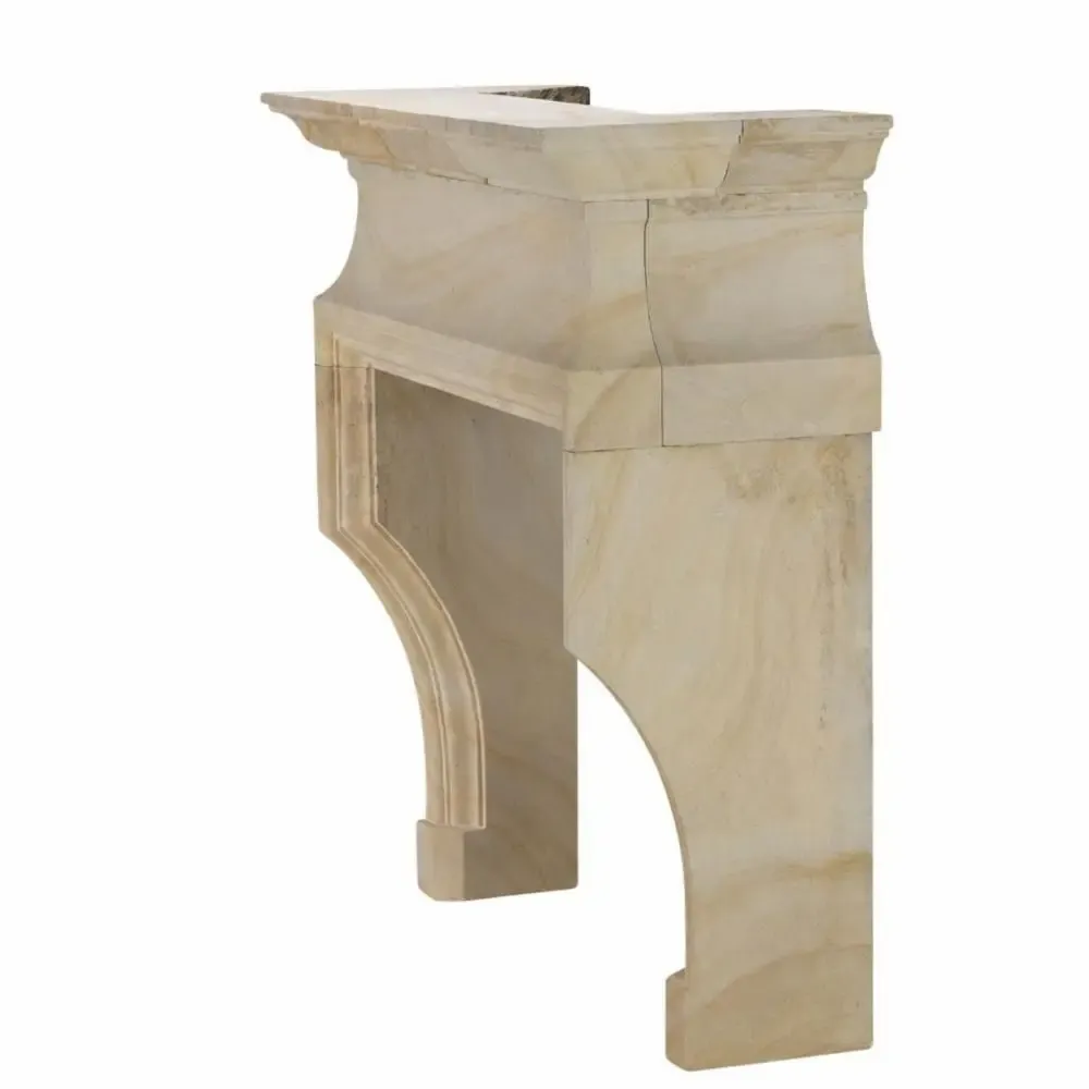 Fireplaces - Minimal Sculptural French Fireplace Design for Luxury Living - MAISON LEON VAN DEN BOGAERT