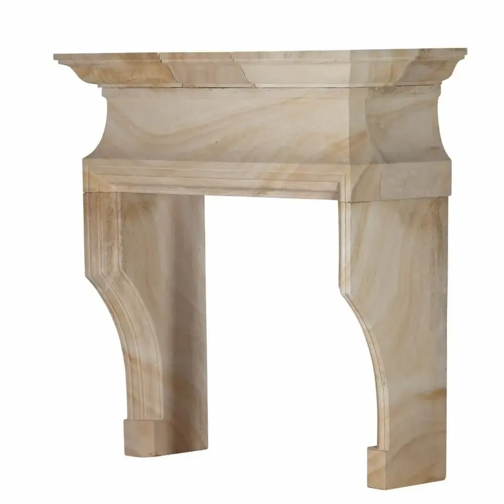 Fireplaces - Minimal Sculptural French Fireplace Design for Luxury Living - MAISON LEON VAN DEN BOGAERT