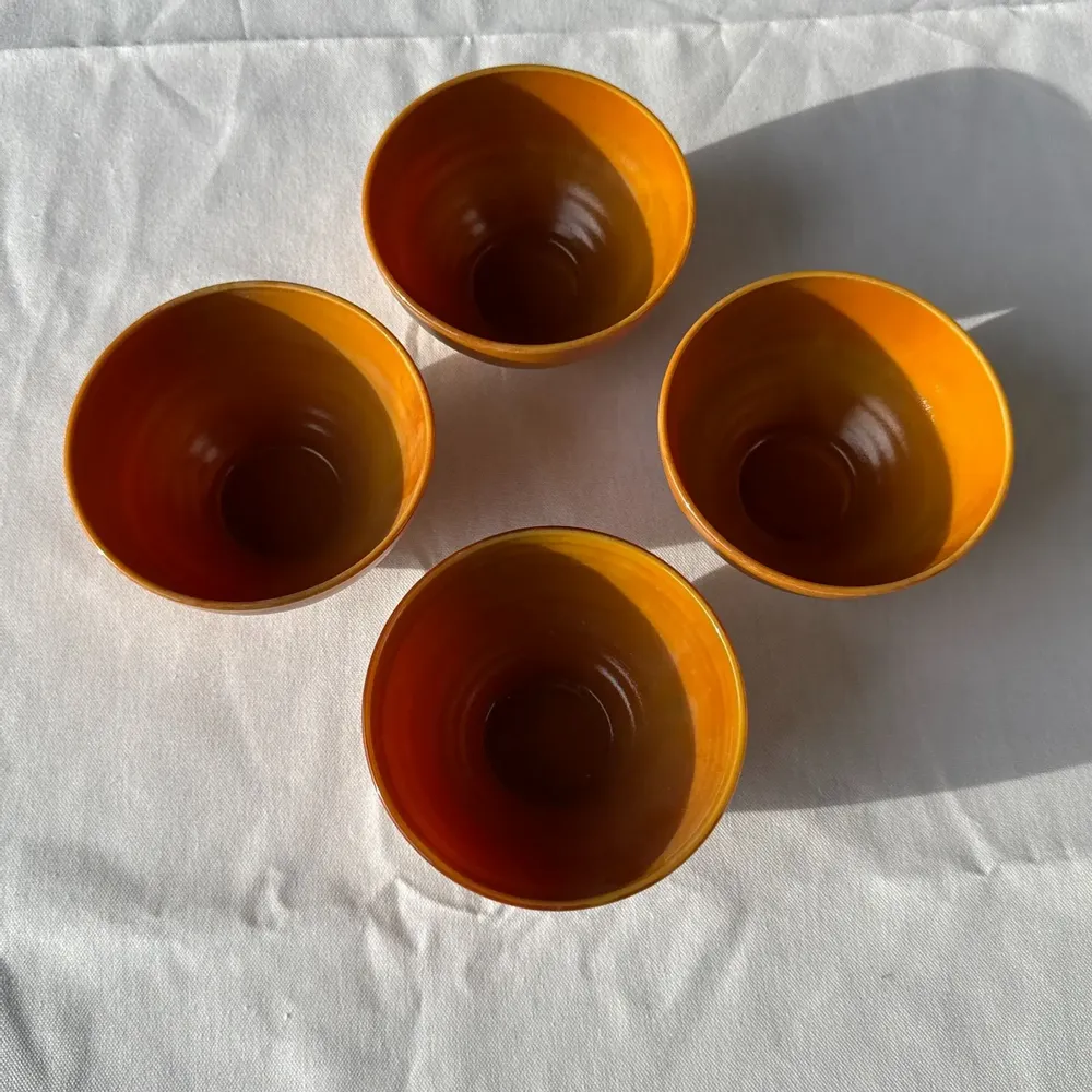 Bols - Lot de 4 petits bols marrons en verre H12 D13 - OFFICE OBJETS