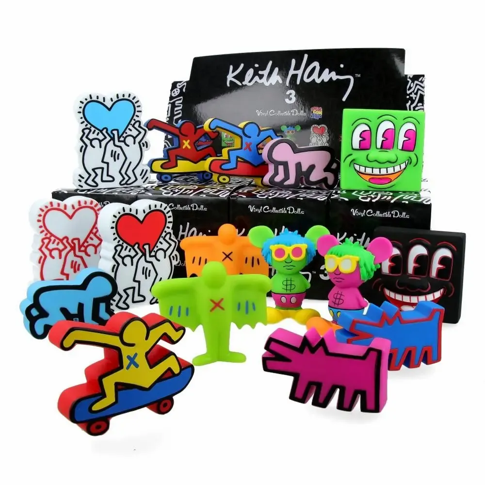 Sculptures, statuettes and miniatures - Figure - Keith Haring 3 Mini VCD - Blind Box - ARTOYZ
