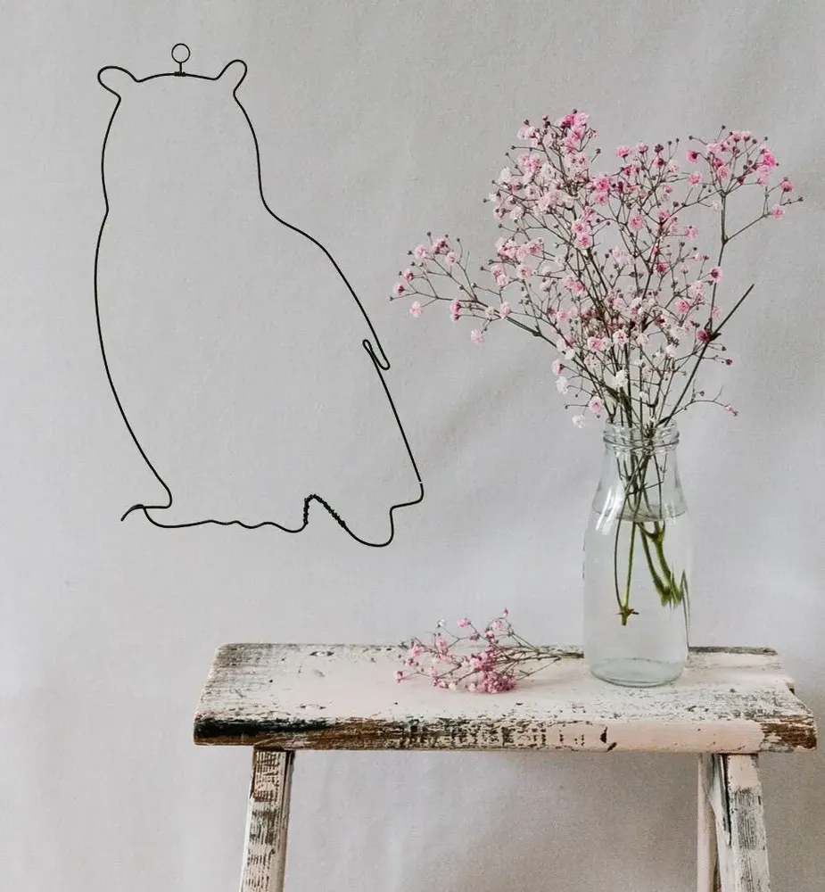 Other wall decoration - Wire Wall Decor\" Owl/Owl Silhouette\ - BIJOUX DE MUR