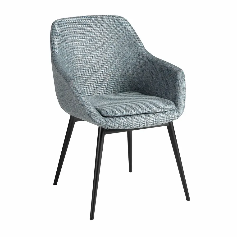 Chairs - Greyish blue marbled fabric chair - ANGEL CERDÁ