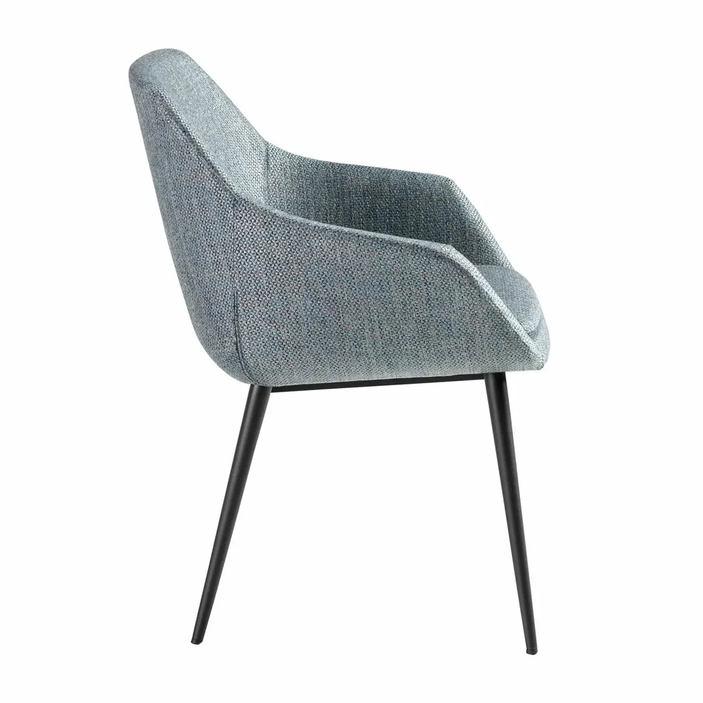 Chairs - Greyish blue marbled fabric chair - ANGEL CERDÁ
