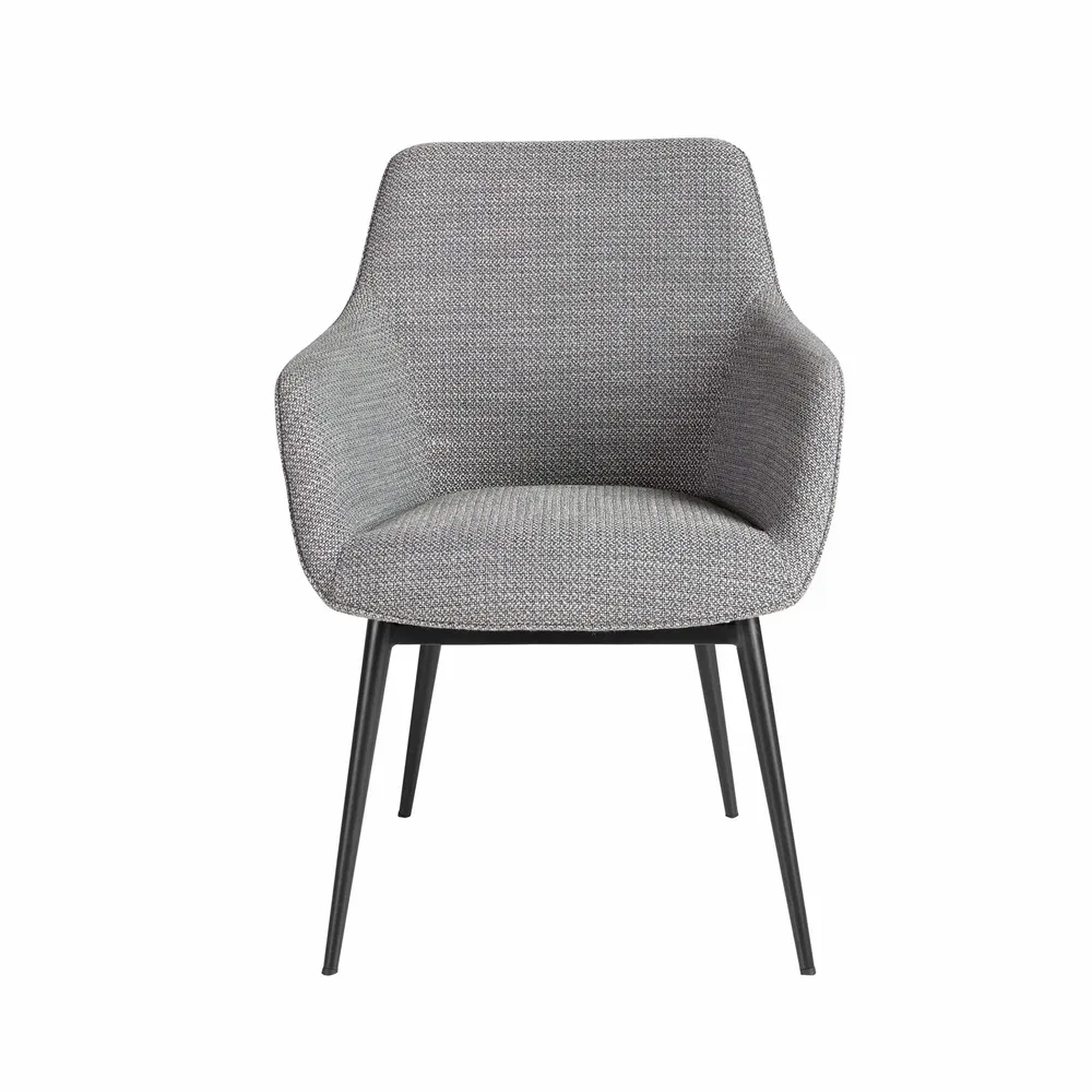 Chaises - Chaise en tissu gris - ANGEL CERDÁ