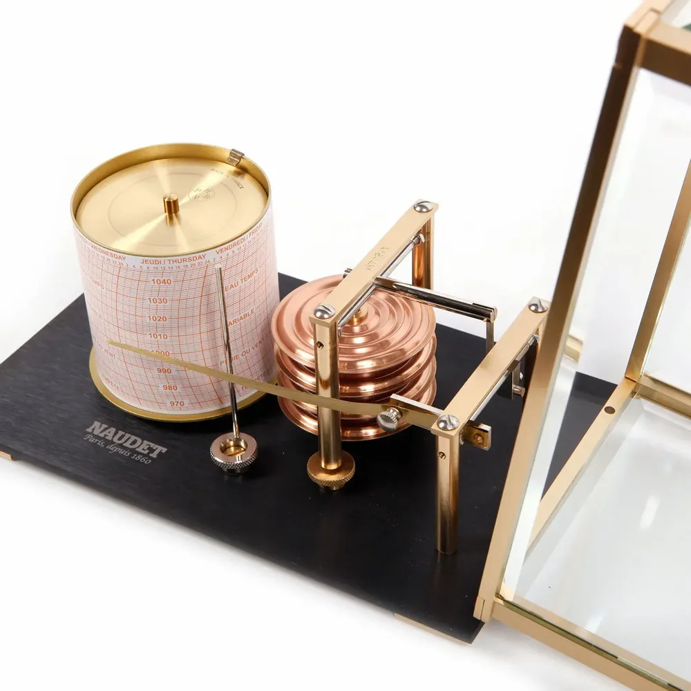 Decorative objects - SMALL METAL BAROGRAPH - NAUDET