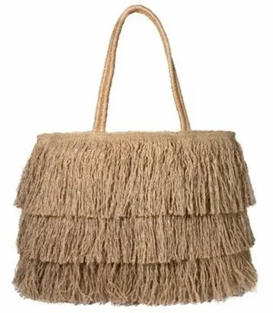 Sacs et cabas - Jute macramé fringe bag - mixed colours - MAISON BENGAL