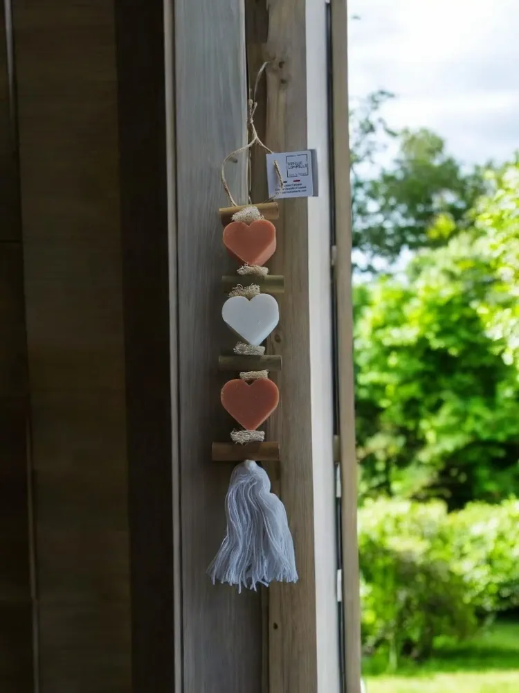 Soaps - braid 1 Orange Blossom Heart Soap and 1 Bergamot Heart Soap 1 Orange Blossom Heart - FABRIQUE LOMAELLE